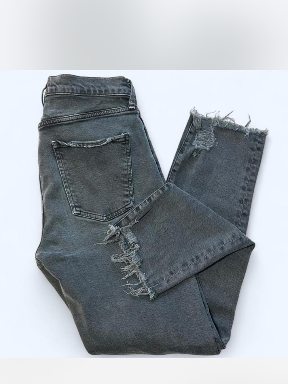 Women’s AGOLDE High-Rise Distressed Greywash Jeans